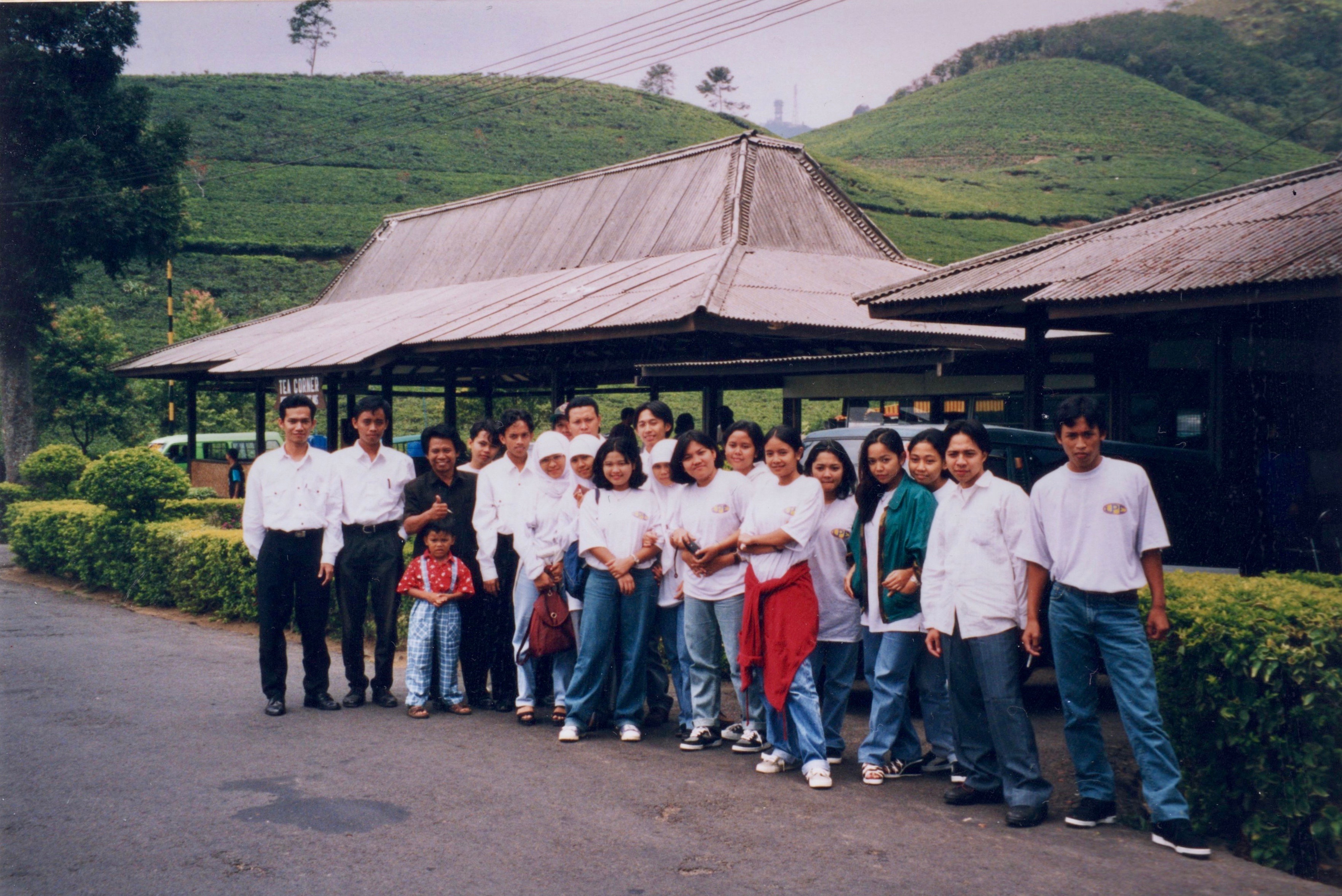 Indonesian School Group at Gunung Mas Tea Plantation, Java