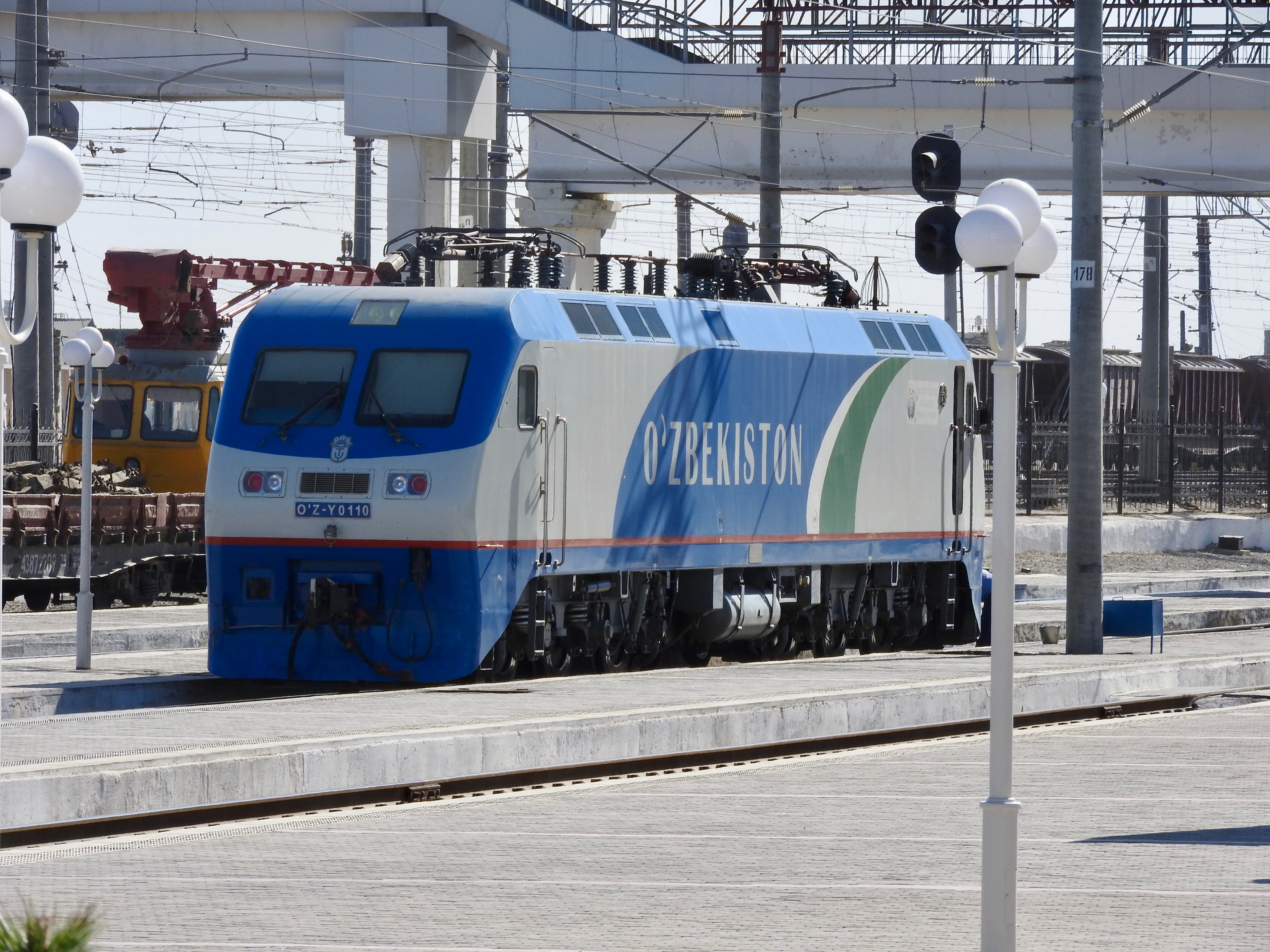 Tuesday Train – Loco at Bukhara Station in Uzbekistan